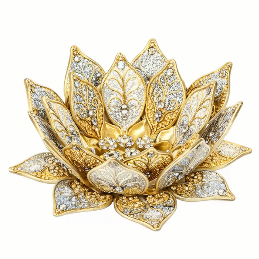 Golden Lotus Crystal Art 3D Candle Holder Kit