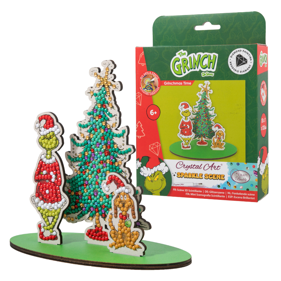 Grinchmas Time Crystal Art Sparkle Scene complete