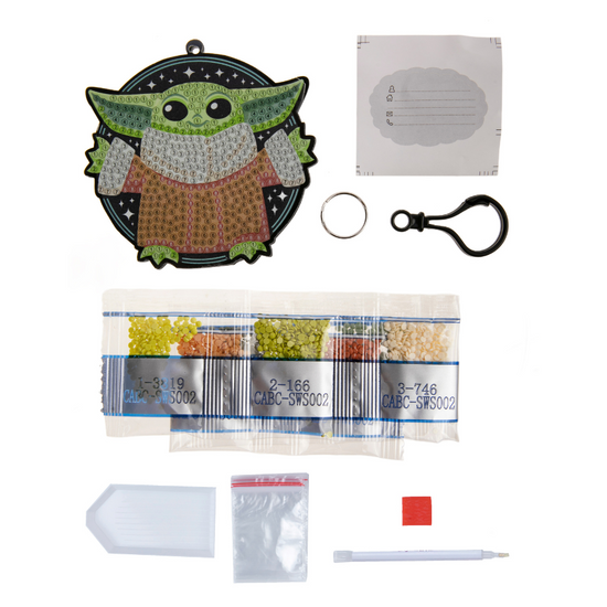 Grogu Crystal Art Bag Charm Kit Star Wars 6