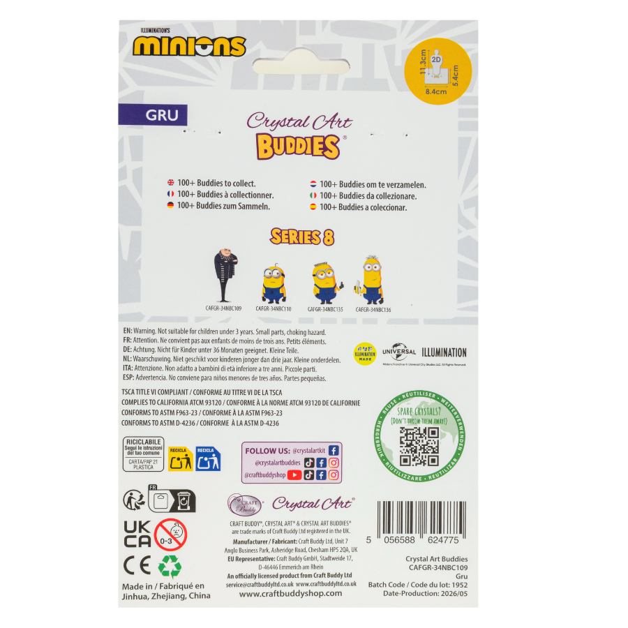 Gru Crystal Art Buddies Kit Minions Series 8