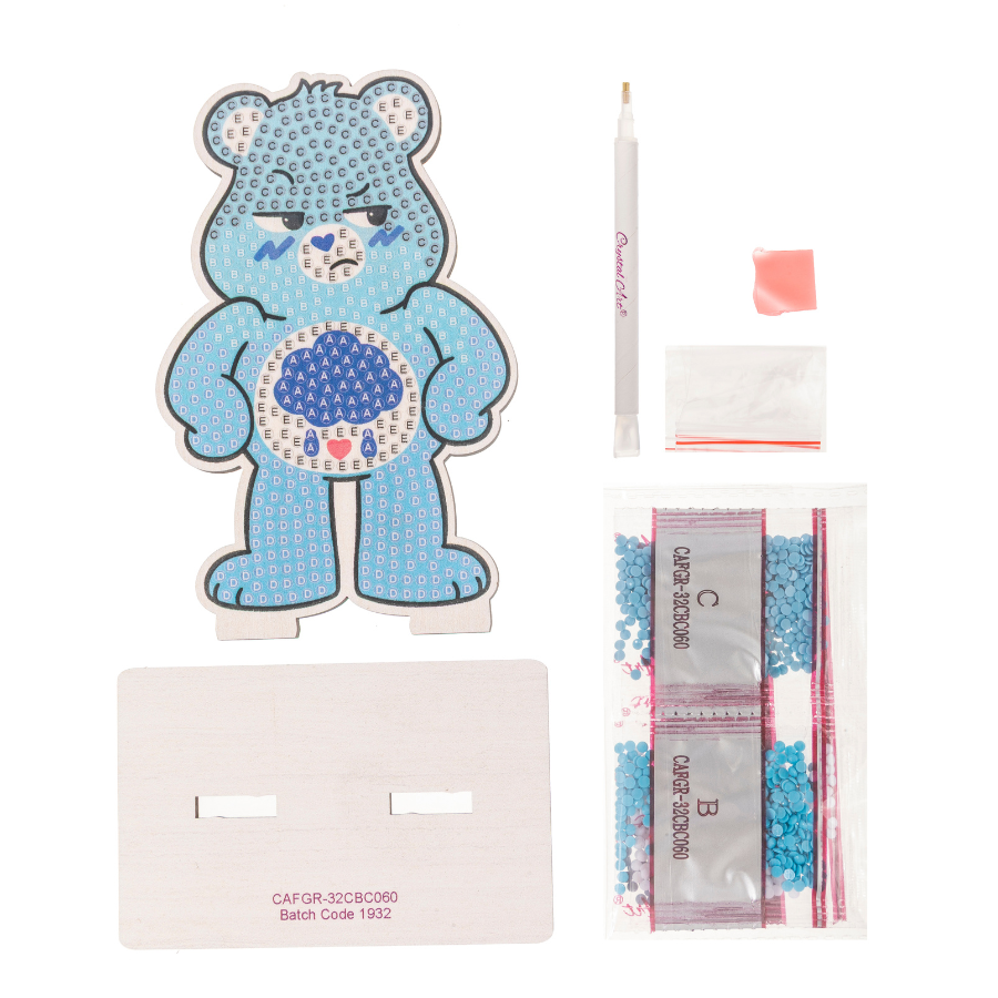 Grumpy Bear Crystal Art Buddies Care Bears contents