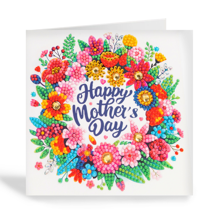 Happy Mothers Day Crystal Art Card Kit 15x15 4