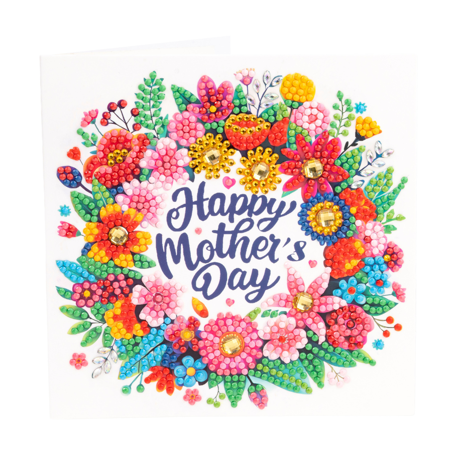 Happy Mothers Day Crystal Art Card Kit 15x15 6