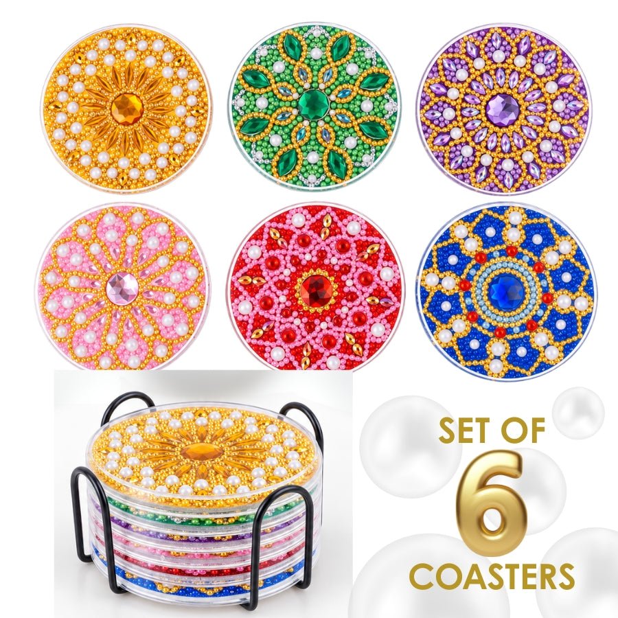 Harmony Circles Pearl Art Coasters Kit Set Of 6