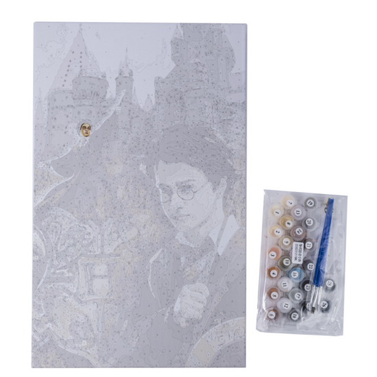 "Harry Potter Collage" Harry Potter Paint By Numb3rs Canvas Kit Content