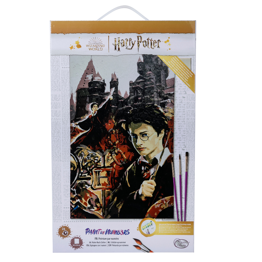 "Harry Potter Collage" Harry Potter Paint By Numb3rs Canvas Kit Front Packaging