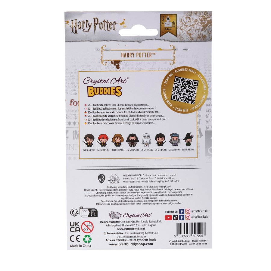 "Harry Potter" Crystal Art Buddies Harry Potter Series 3 Back Packaging