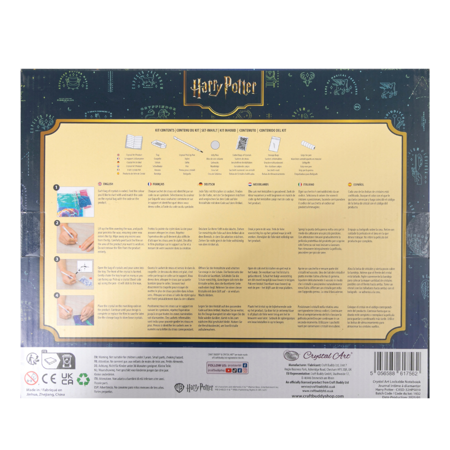 Harry Potter Crystal Art Secret Diary packback