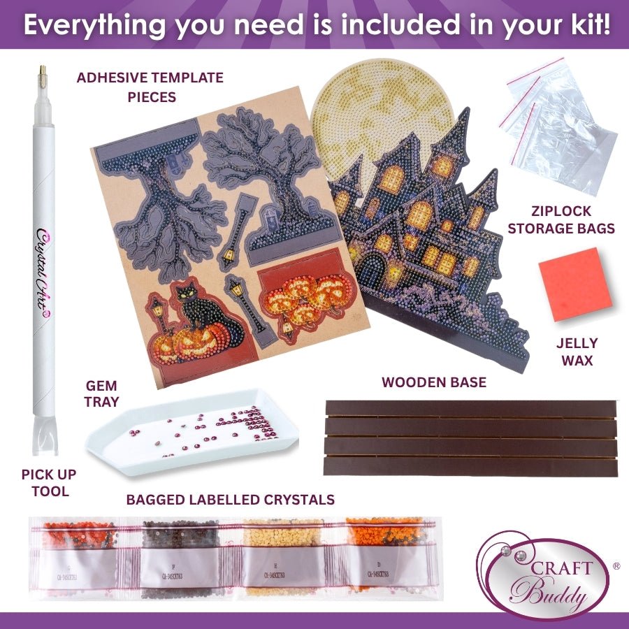 Haunted Mansion Crystal Art 3D Buildable Scene Kit