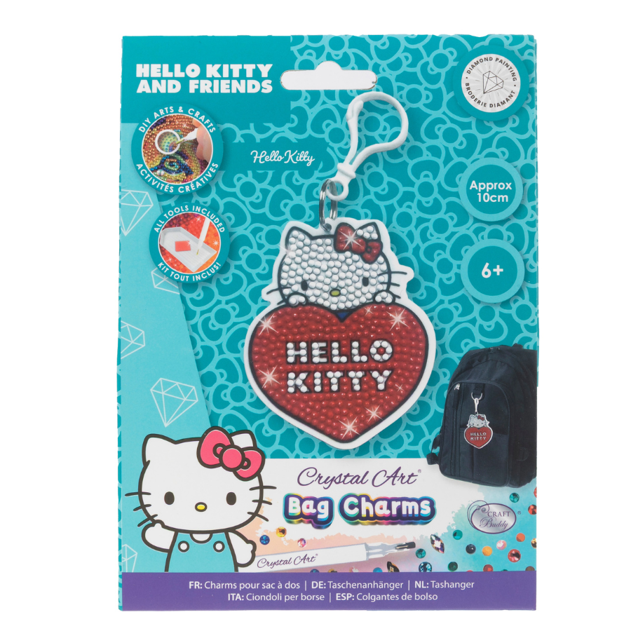 Hello Kitty Crystal Art Bag Charm Kit Hello Kitty