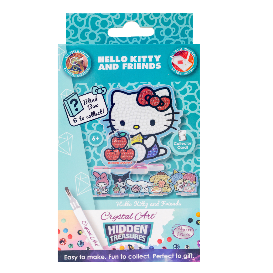 Hello Kitty And Friends Crystal Art Hidden Treasures Kit
