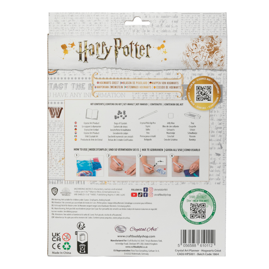 "Hogwarts Crest" Harry Potter Crystal Art Planner