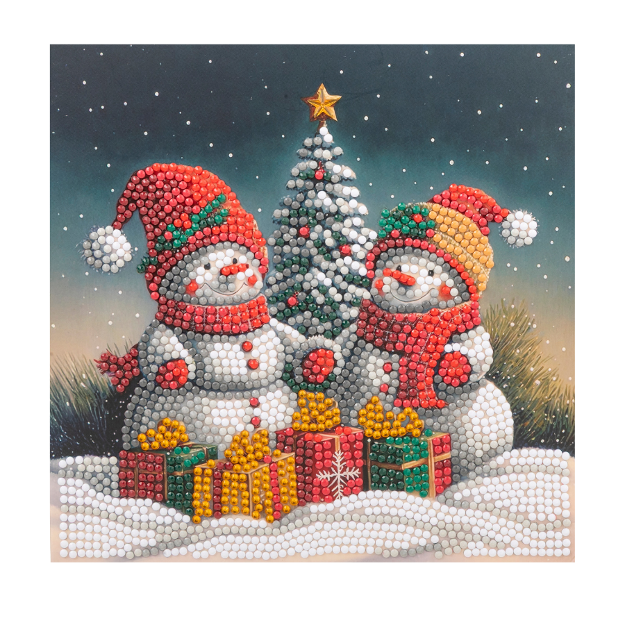 Holiday Smiles Crystal Art Card 18x18 design