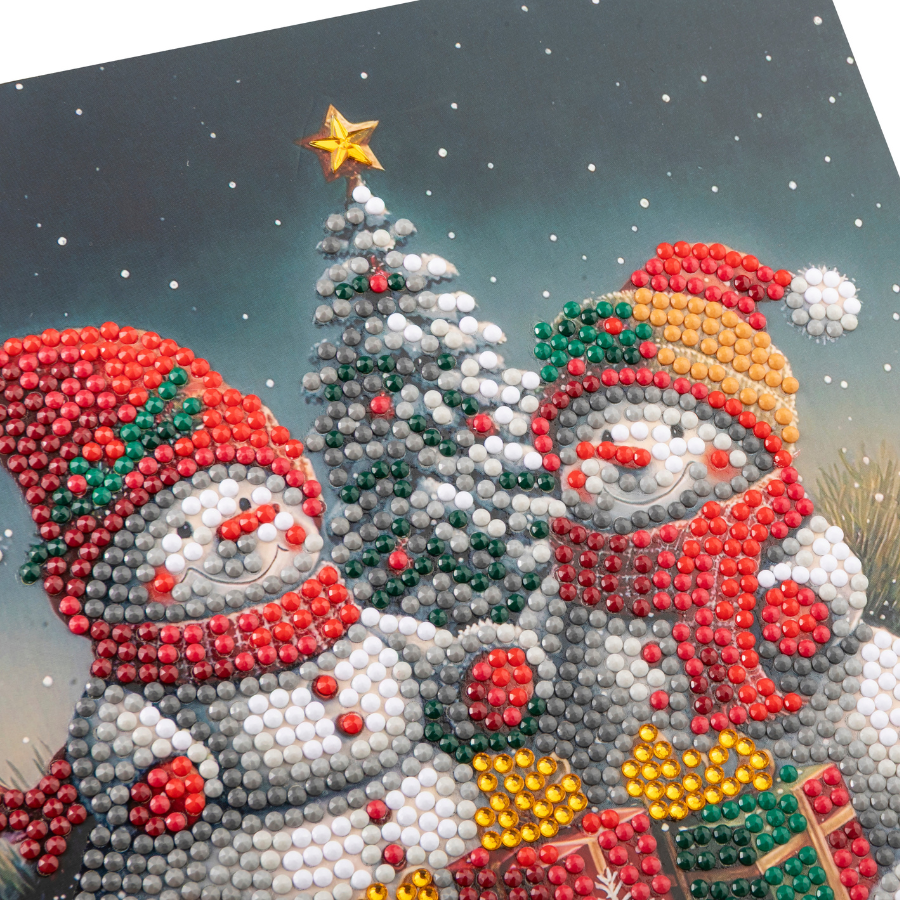 Holiday Smiles Crystal Art Card 18x18 gems