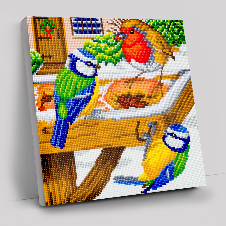 CAK-A120M: "Hungry Birds" 30x30cm Crystal Art Kit