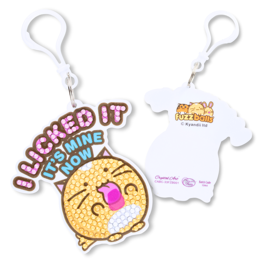 I Licked It Crystal Art Bag Charm Kit Fuzzballs
