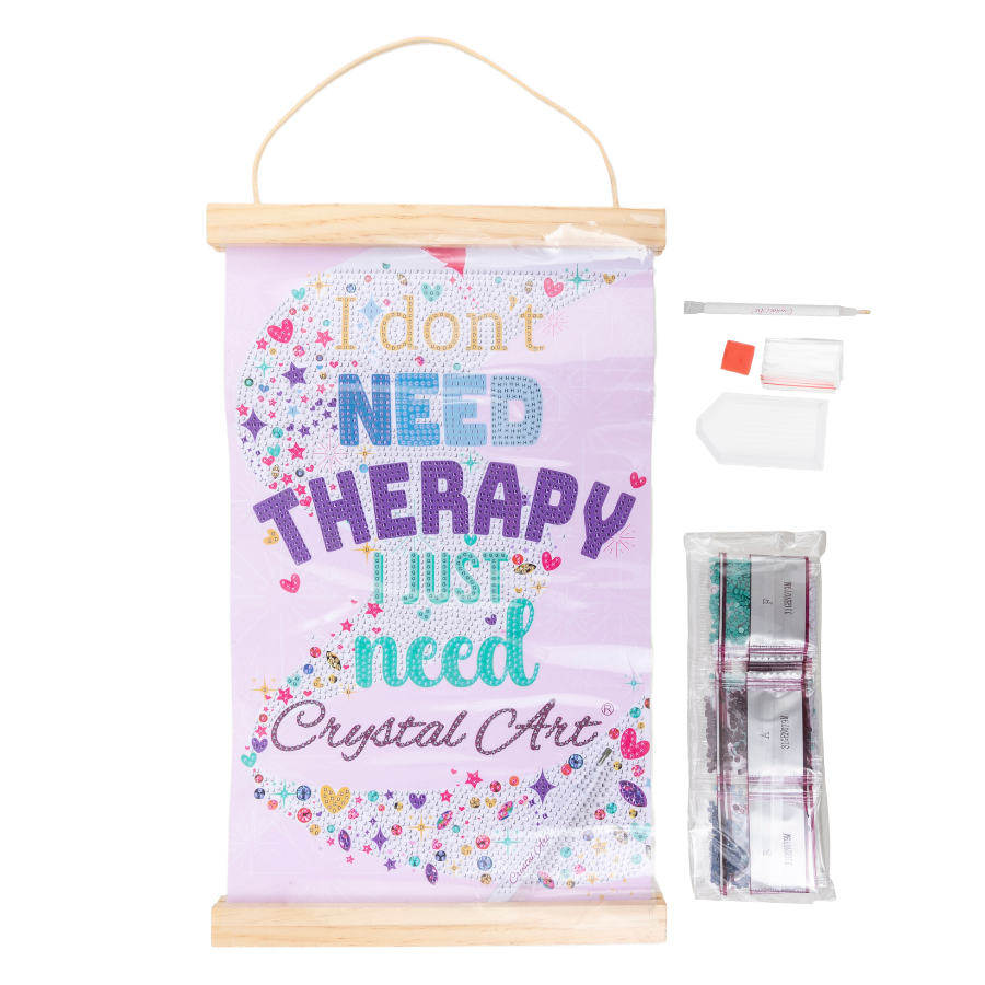 I dont need therapy Mini Crystal Art Scroll Kit 3