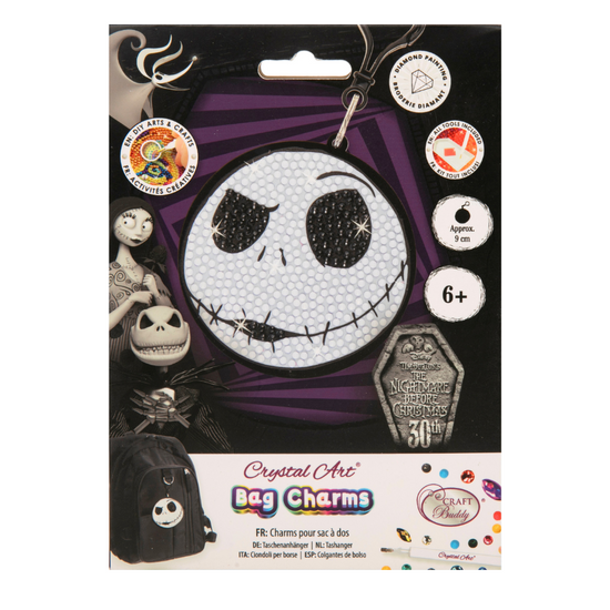 Jack Skellington Crystal Art Bag Charm 6