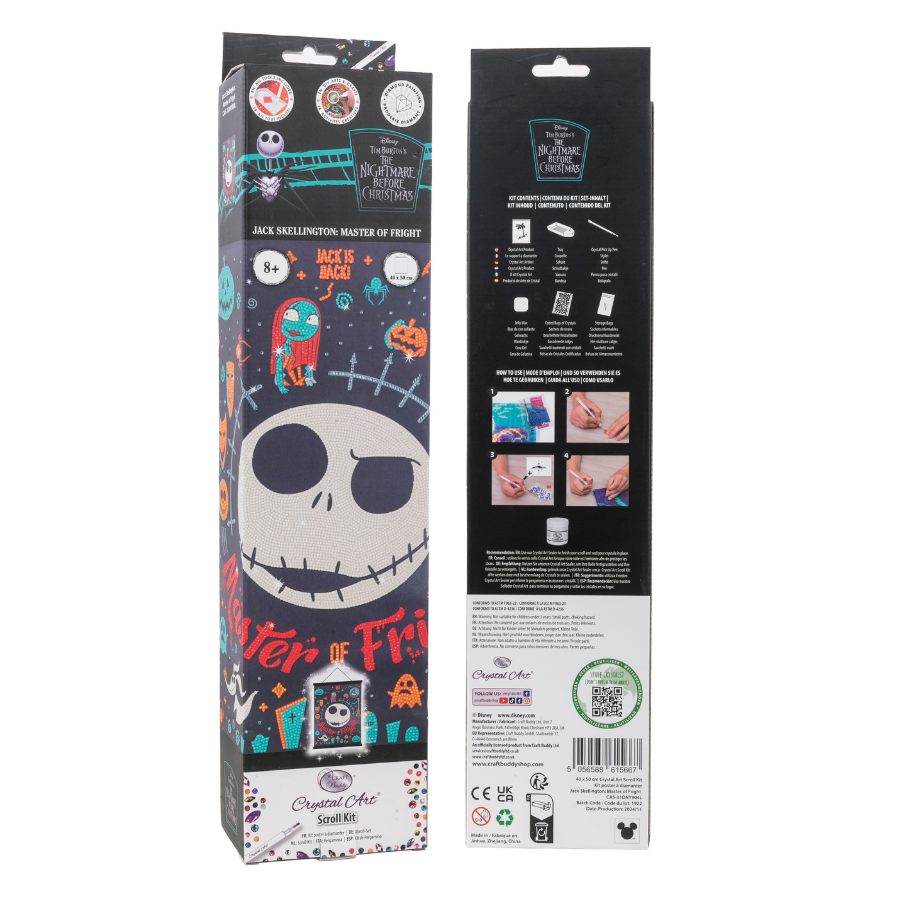 Jack Skellington Master Of Fright Disney Crystal Art Scroll 40x50 1