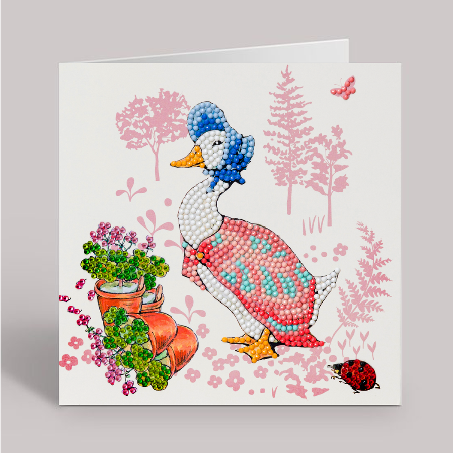 CCK-PRBT01: Jemima Puddle-Duck 18x18cm Crystal Art Card