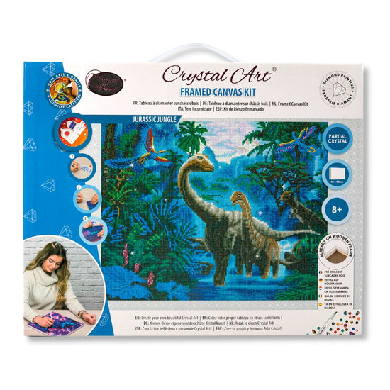 "Jurassic Jungle" Crystal Art Canvas Kit 40cmx50cm