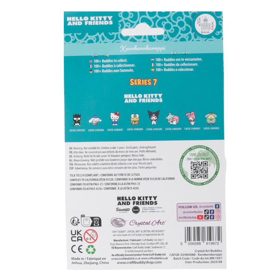 Kerokerokeroppi Crystal Art Buddies Hello Kitty Series 7