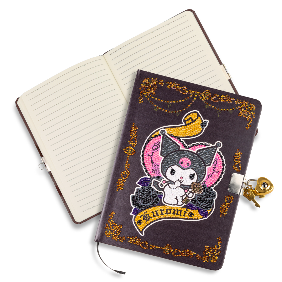 Kuromi's Heart Crystal Art Secret Diary Hello Kitty & Friends