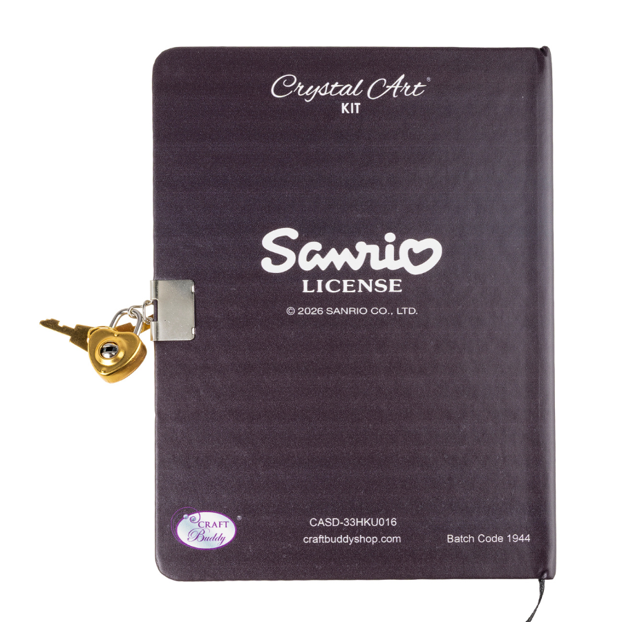 Kuromi's Heart Crystal Art Secret Diary Hello Kitty & Friends