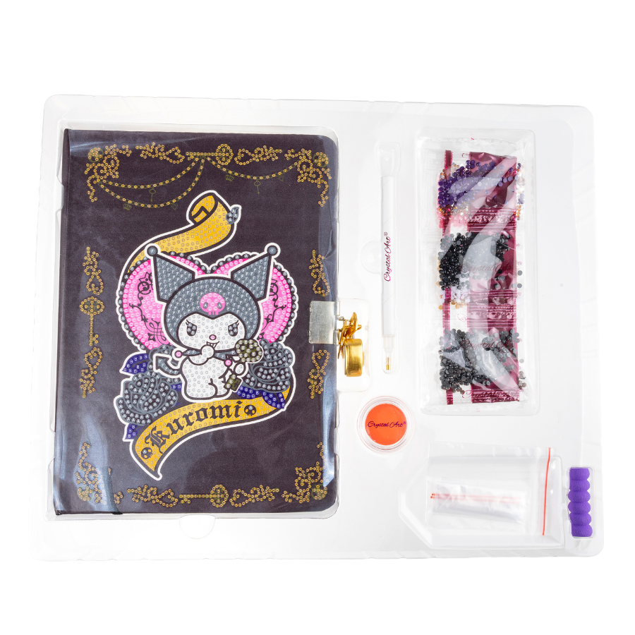 Kuromi's Heart Crystal Art Secret Diary Hello Kitty & Friends