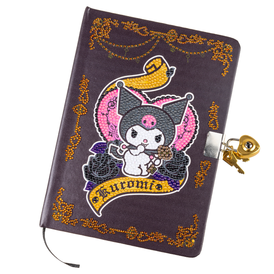 Kuromi's Heart Crystal Art Secret Diary Hello Kitty & Friends