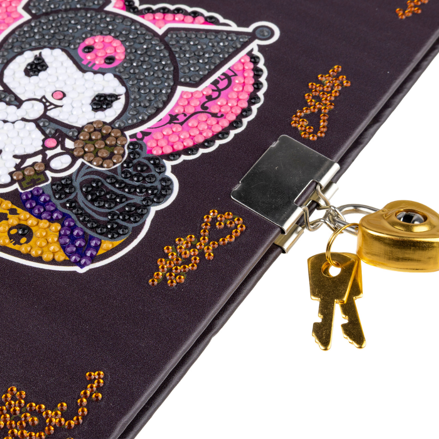 Kuromi's Heart Crystal Art Secret Diary Hello Kitty & Friends