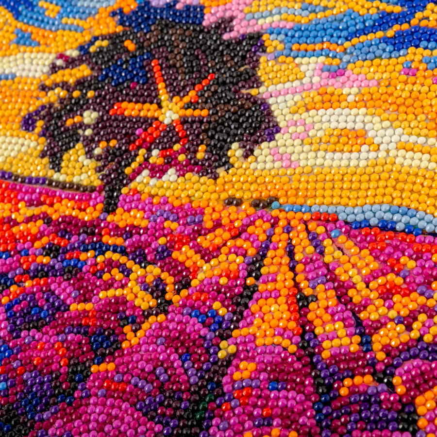 “Lavender Field” Crystal Art Canvas 30x30cm Close Up