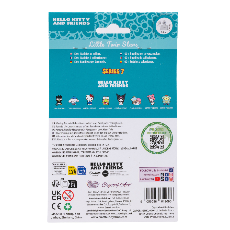 Little Twin Stars Crystal Art Buddies Hello Kitty Series 7