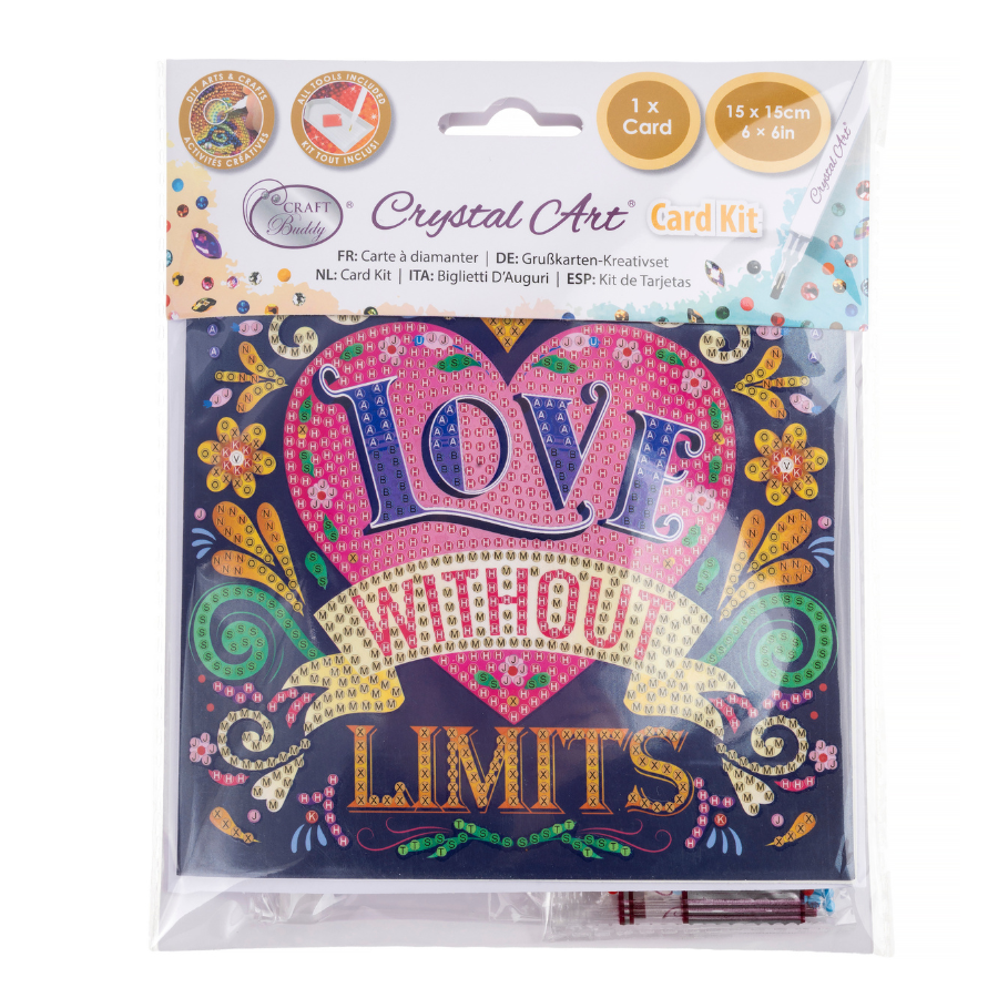 Love Without Limits Crystal Art Card Kit 15x15 5