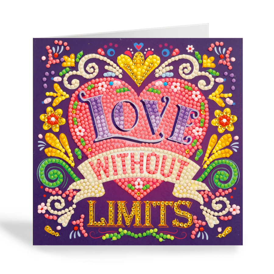 Love Without Limits Crystal Art Card Kit 15x15 8