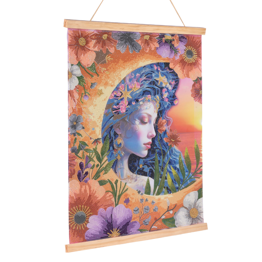 Luna Goddess Crystal Art Scroll Kit 40x50cm 2