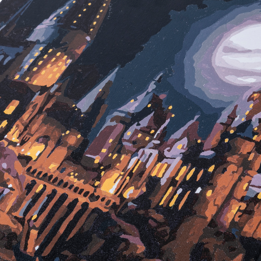 "Magical Hogwarts" Harry Potter Paint By Numb3rs Canvas Kit Close Up