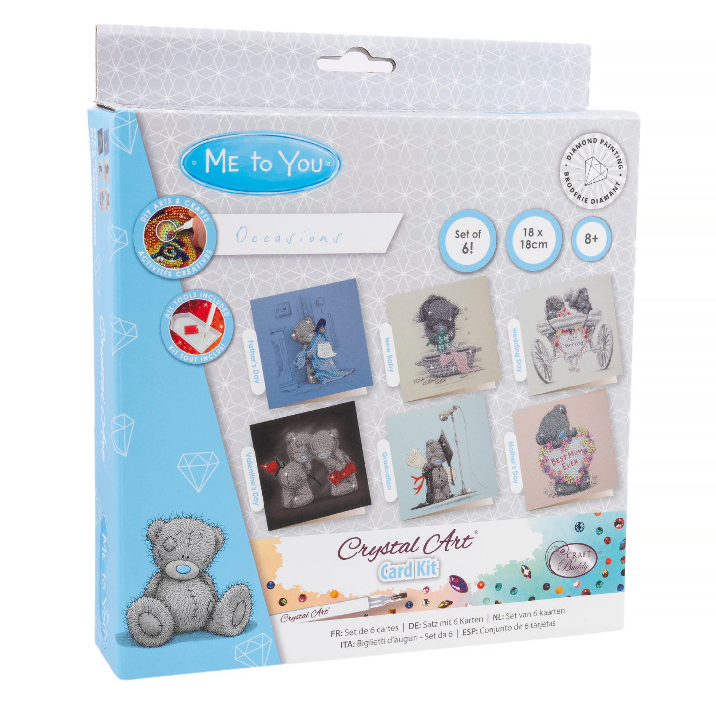 Me To You Occasions Crystal Art Cards - Set of 6