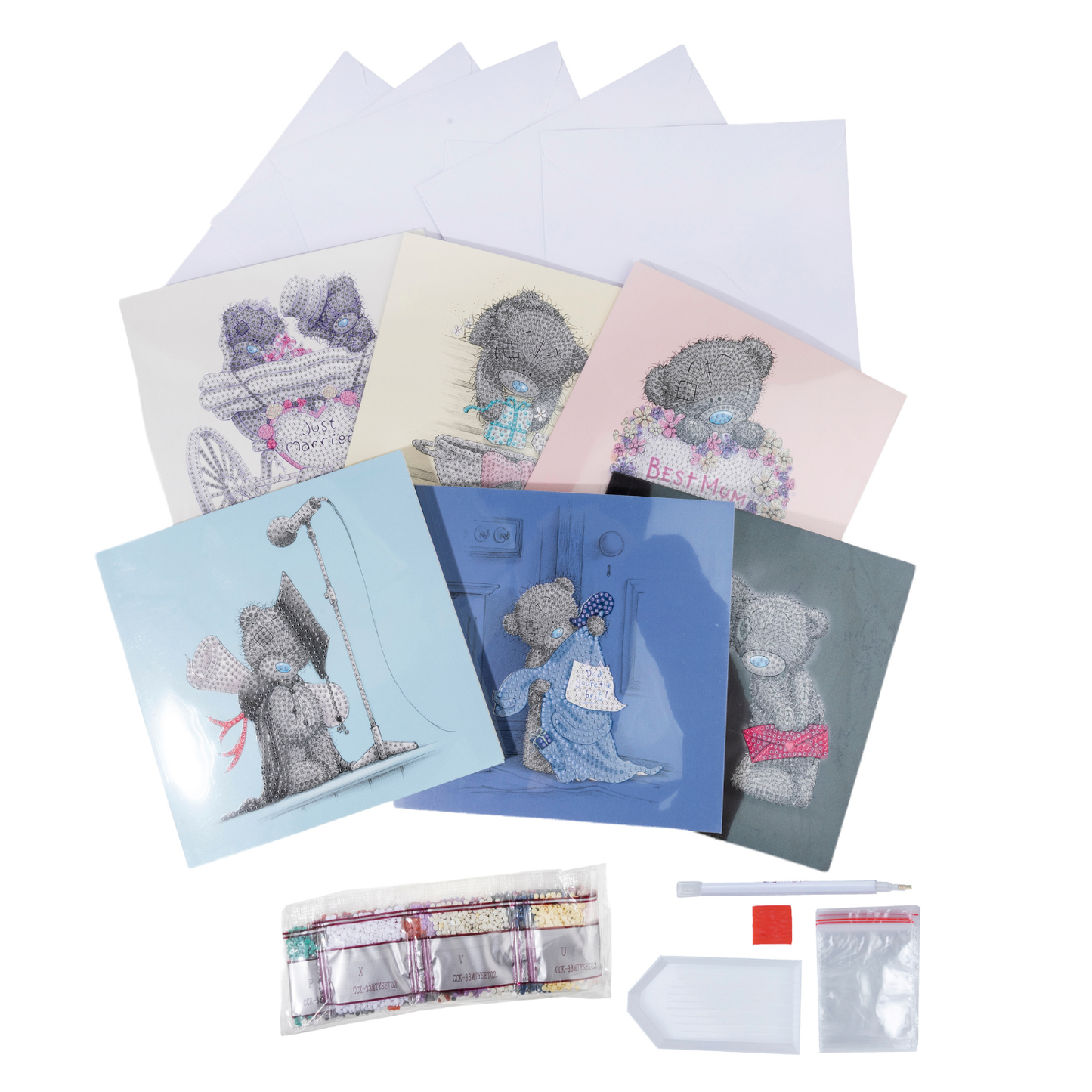 Me To You Occasions Crystal Art Cards - Set of 6