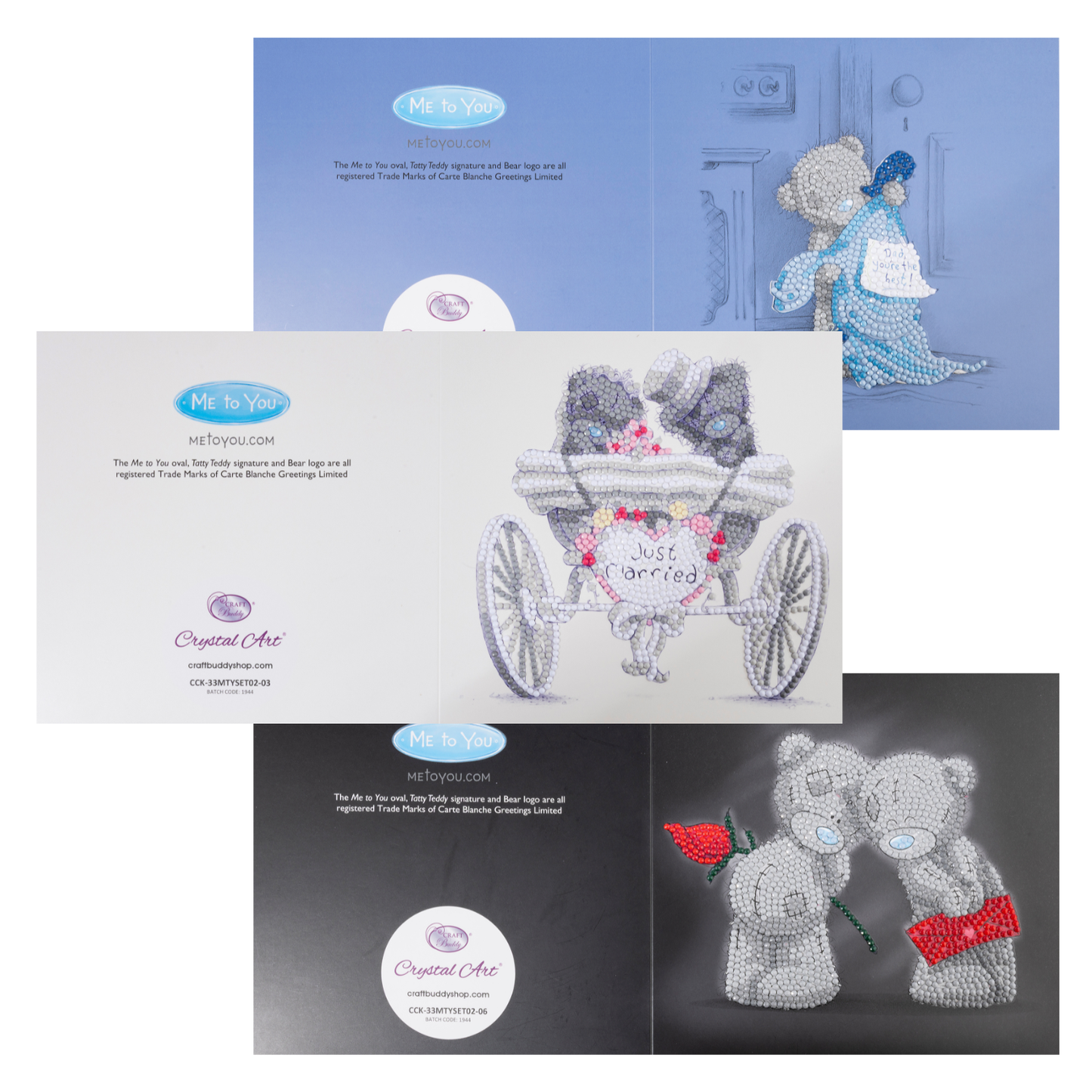 Me To You Occasions Crystal Art Cards - Set of 6