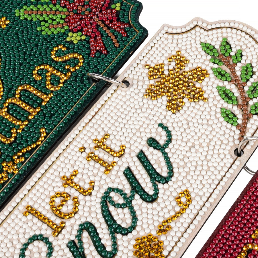 Merry Christmas Sign Crystal Art Hanging Decoration Kit