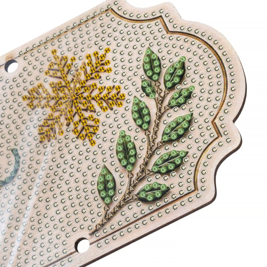 Merry Christmas Sign Crystal Art Hanging Decoration Kit