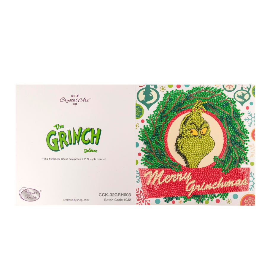 Merry Grinchmas Crystal Art Card 18x18 card