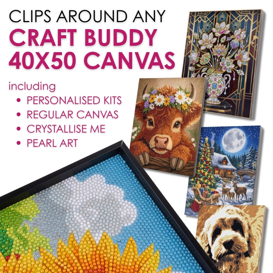 Metal Frame Kit for Crystal Art 40x50 Canvases - BLACK