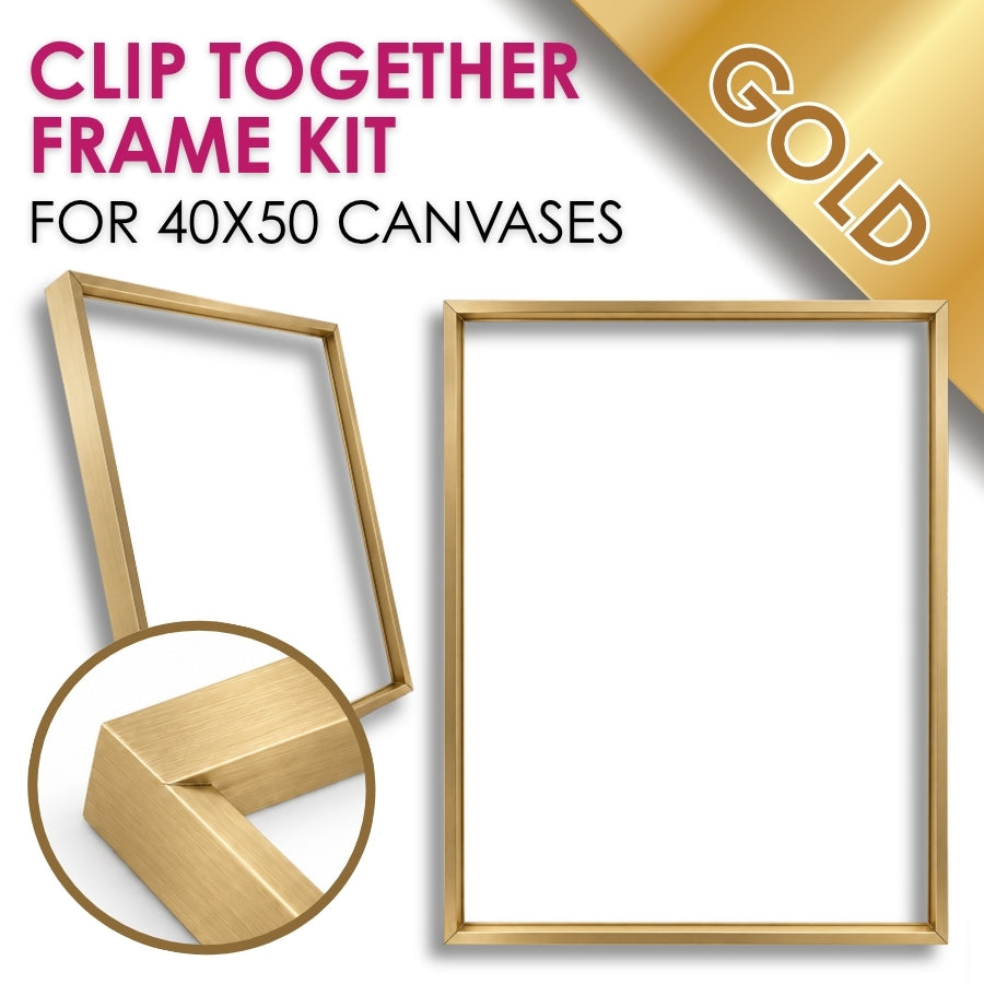 Metal Frame Kit for Crystal Art 40x50 Canvases - GOLD