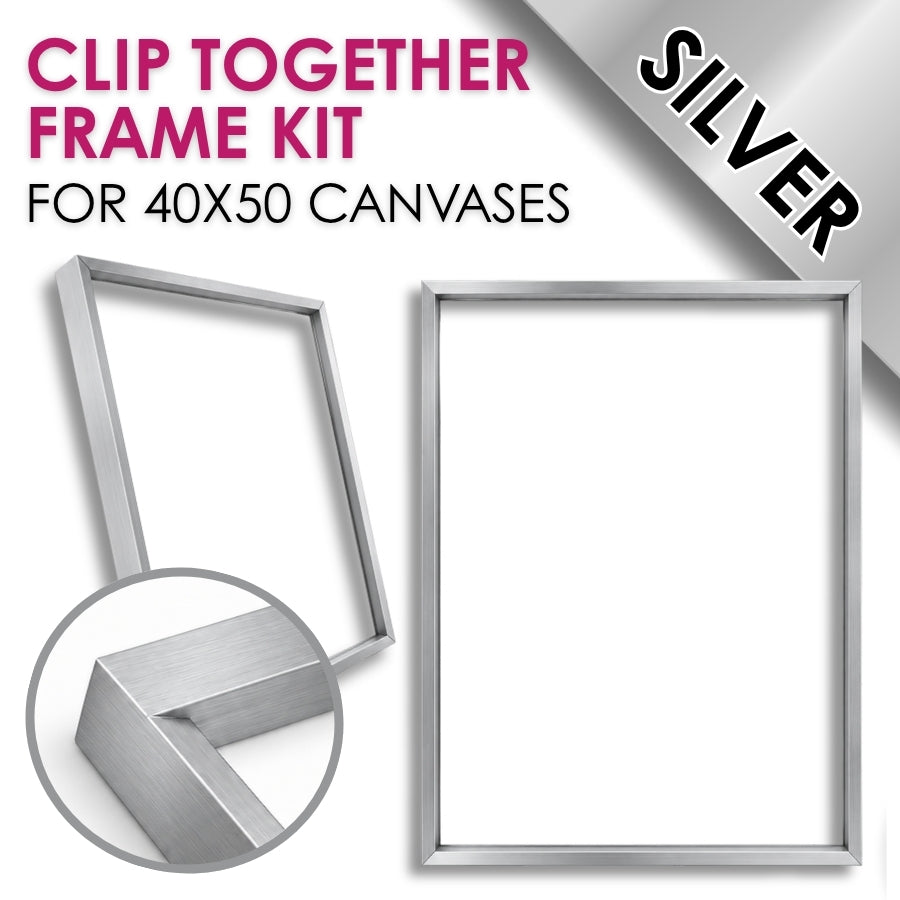 Metal Frame Kit for Crystal Art 40x50 Canvases - SILVER
