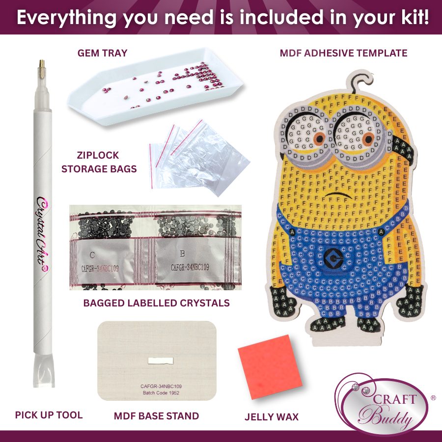 Minion Gus Crystal Art Buddies Kit Minions Series 8
