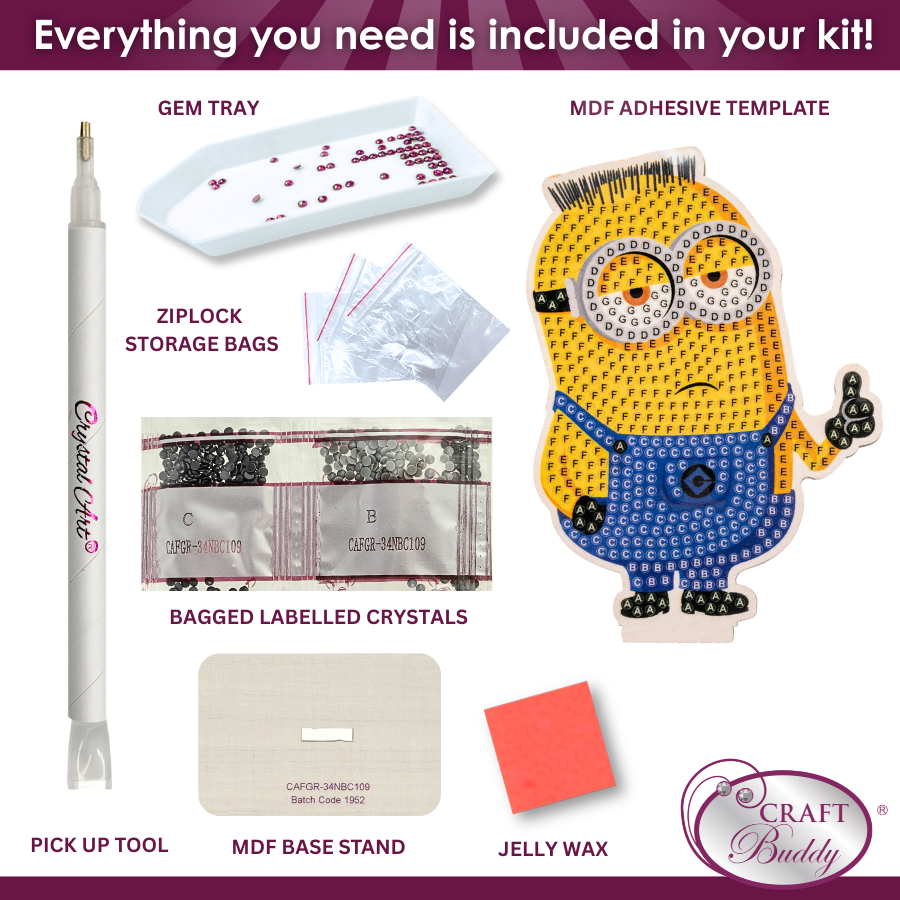 Minion Ron Crystal Art Buddies Kit Minions Series 8