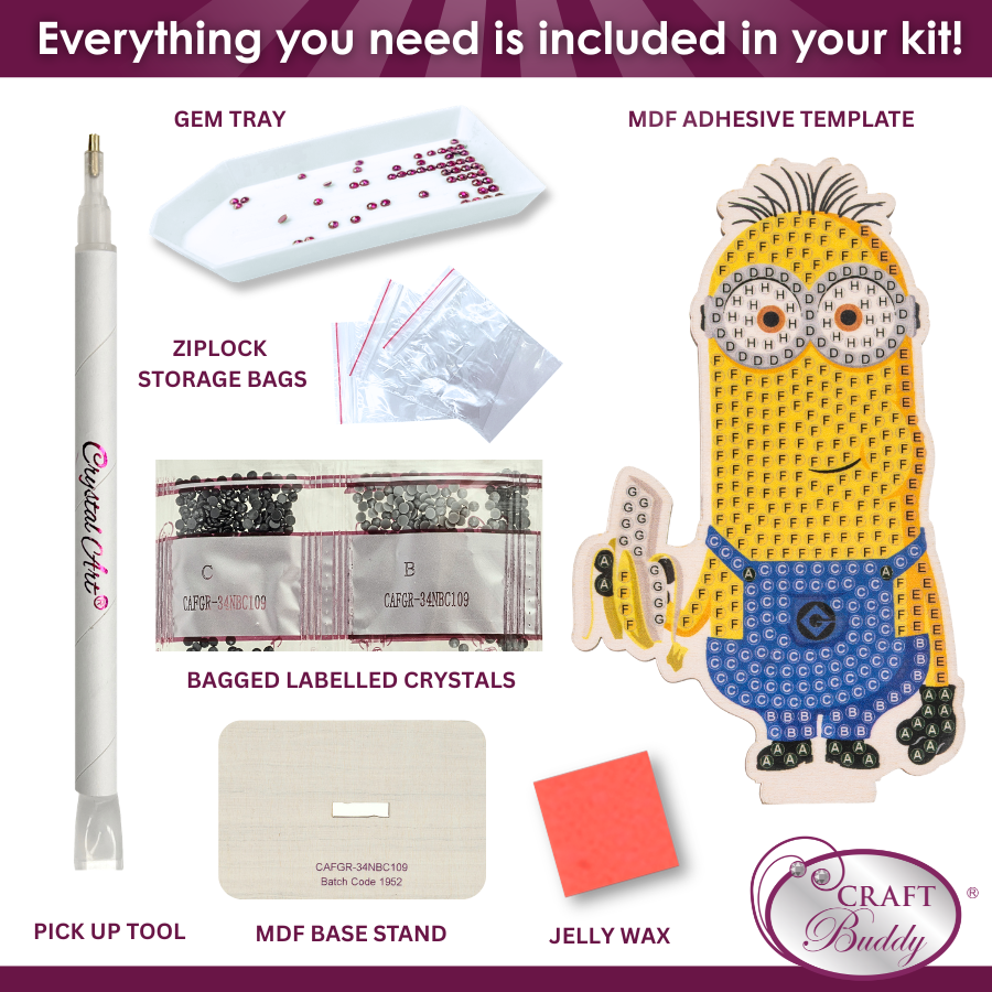 Minion Tim Crystal Art Buddies Kit Minions Series 8