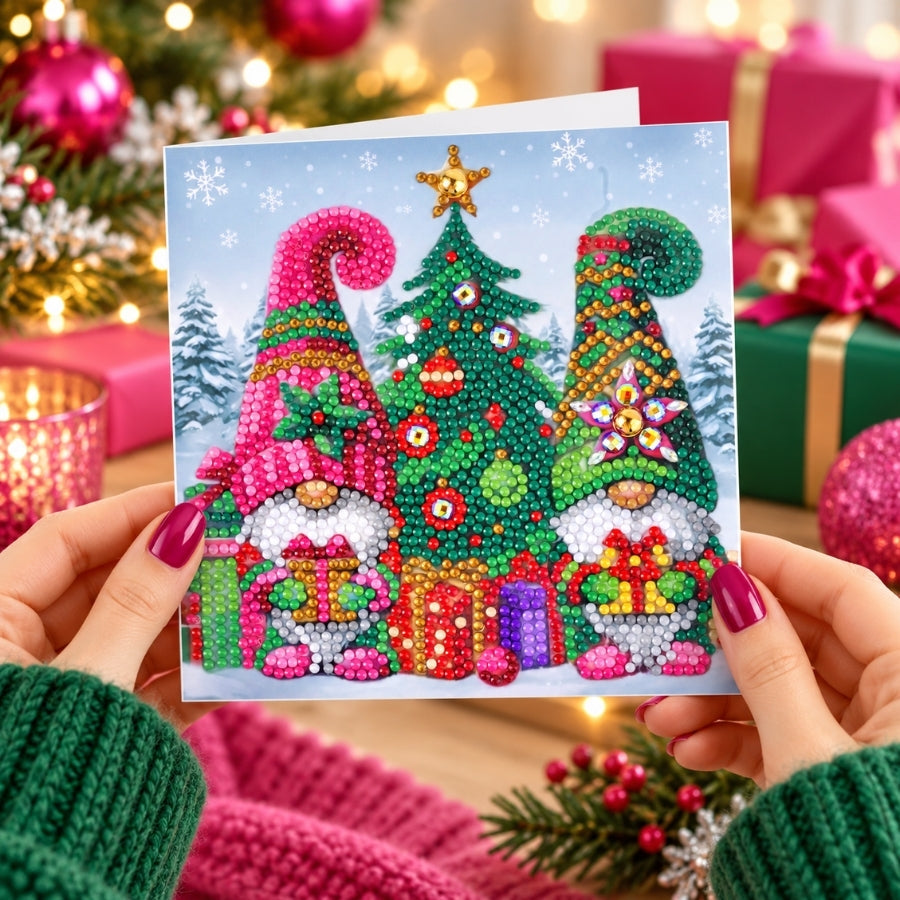 Mr & Mrs Gonk Crystal Art Card Kit 15x15cm